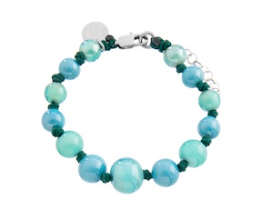 Bracciale Aqua vetro di Murano petrolio Murrina Murano Venezia