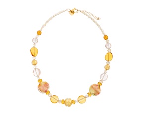 Collana girocollo Sunshine vetro di Murano topazio Murrina Murano Venezia