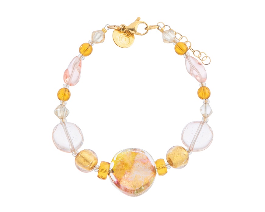Bracciale Sunshine vetro di Murano topazio Murrina Murano Venezia