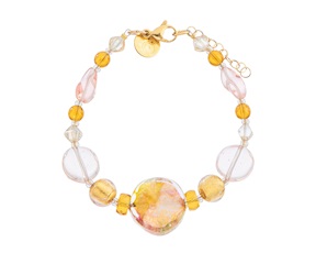 Bracciale Sunshine vetro di Murano topazio Murrina Murano Venezia