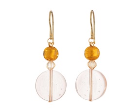 Orecchini Sunshine vetro di Murano topazio Murrina Murano Venezia