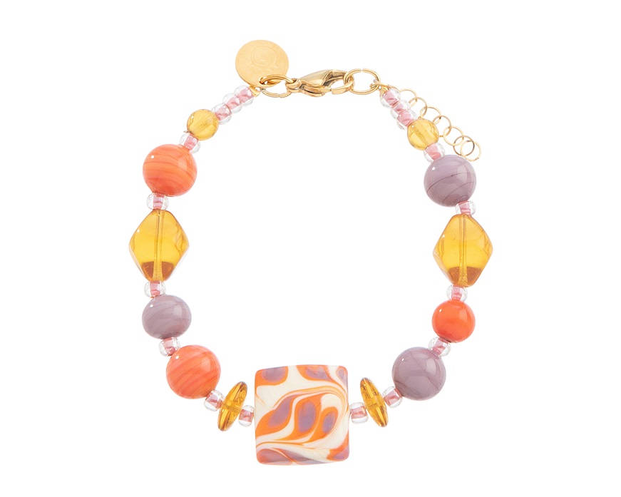 Bracciale Coral Bay vetro di Murano corallo Murrina Murano Venezia