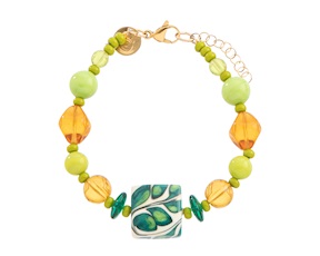 Bracciale Coral Bay vetro di Murano verde Murrina Murano Venezia