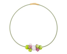 Collana Soraya vetro di Murano verde Murrina Murano Venezia