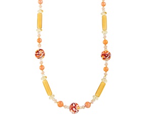 Collana Tasnim vetro di Murano ambra Murrina Murano Venezia