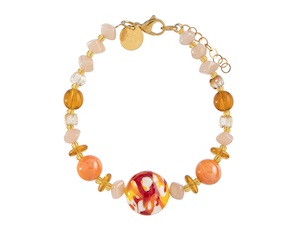 Bracciale Tasnim vetro di Murano ambra Murrina Murano Venezia