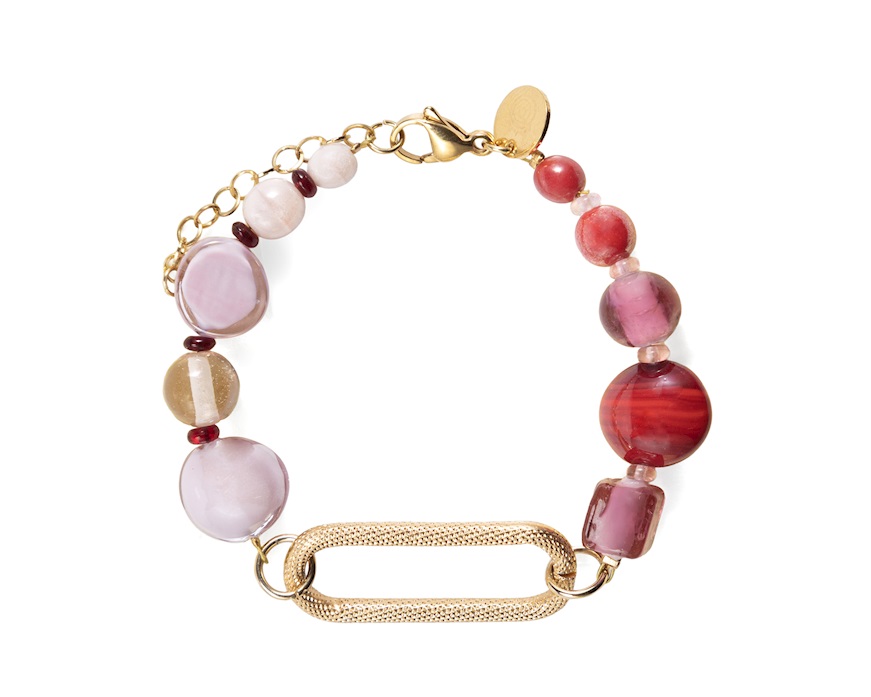 Bracciale Breeze vetro di Murano rosa Murrina Murano Venezia