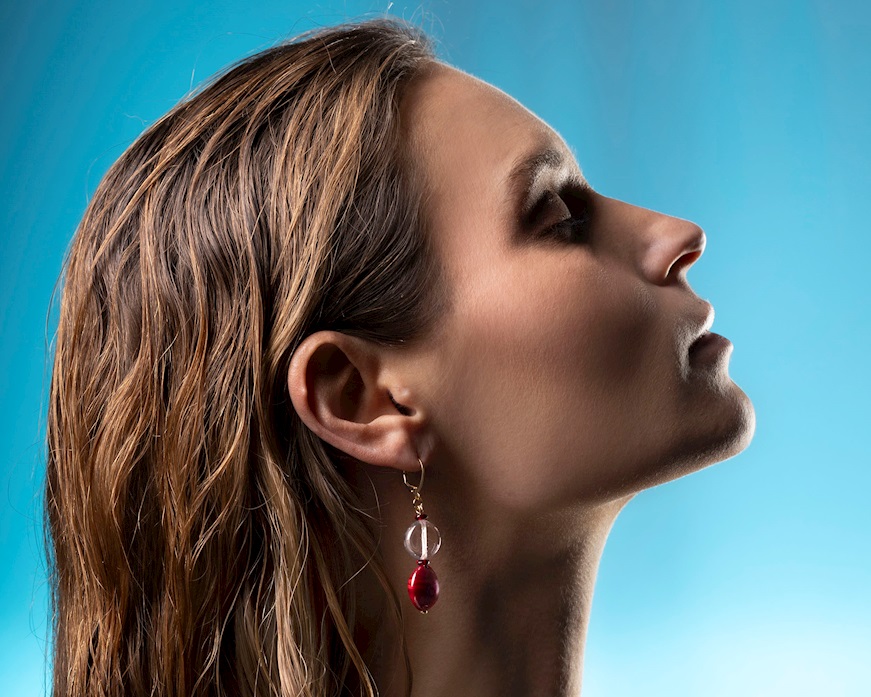 Orecchini Breeze vetro di Murano rosa Murrina Murano Venezia