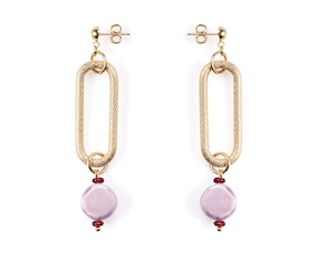 Orecchini Breeze vetro di Murano rosa Murrina Murano Venezia