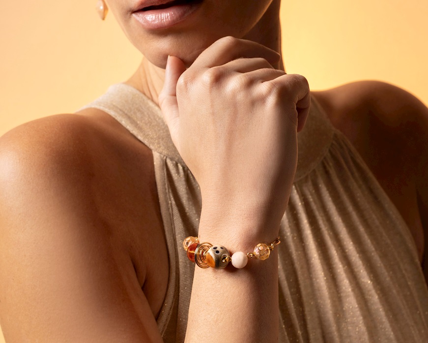 Bracciale Glow vetro di Murano topazio Murrina Murano Venezia