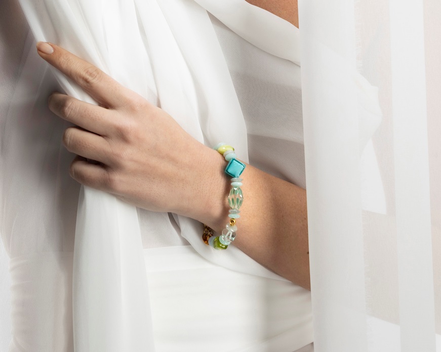 Bracciale Evoque vetro di Murano verde Murrina Murano Venezia