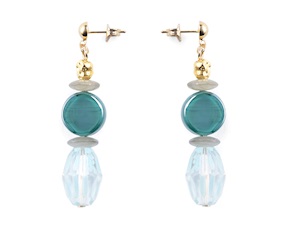 Orecchini Evoque vetro di Murano verde Murrina Murano Venezia