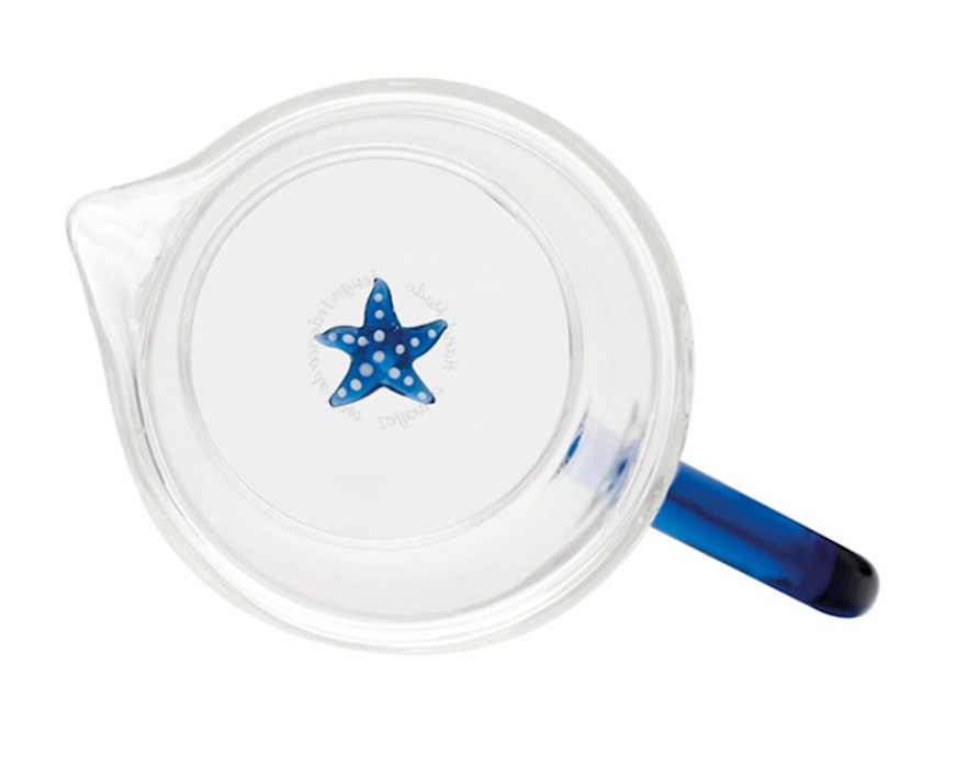 Caraffa grande Teca Mare stella marina blu Zafferano