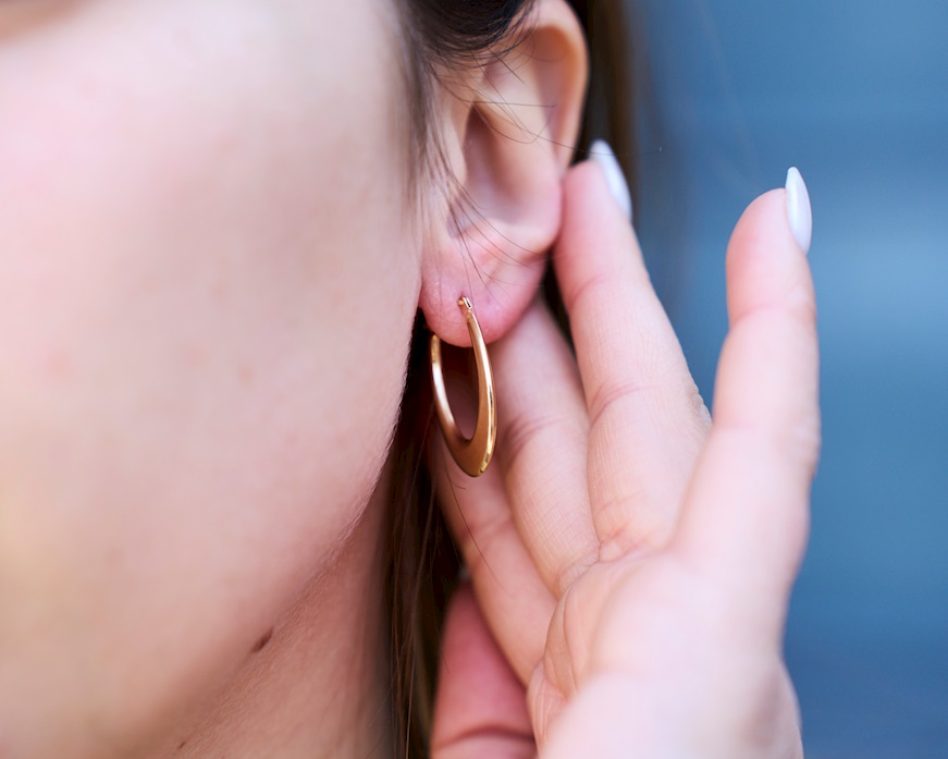 Orecchini Oro 9 Kt con ovali Unoaerre