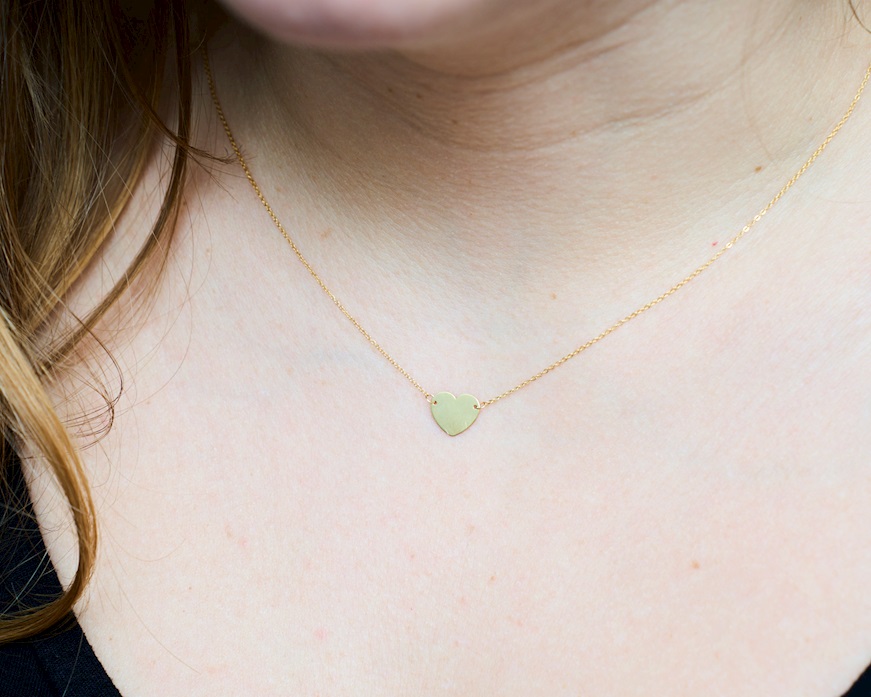 Collana Oro 9 Kt con cuore Unoaerre