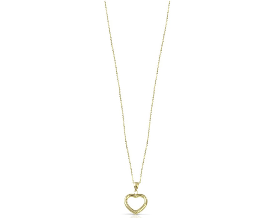 Collana Oro 9 Kt con cuore Unoaerre
