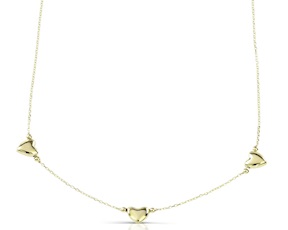 Collana Oro 9 Kt con cuori Unoaerre
