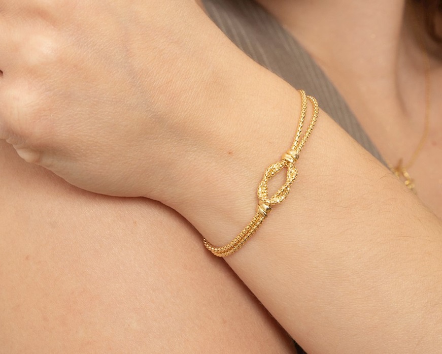 Bracciale Oro 9 Kt con nodo Unoaerre