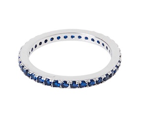 Anello Luce argento con zirconi zaffiro Sovrani