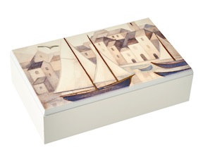 Cofanetto Paesaggio marino argento pvd Selezione Zanolli