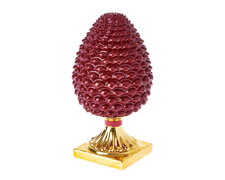 Pine Cone rubin red and gold Selezione Zanolli