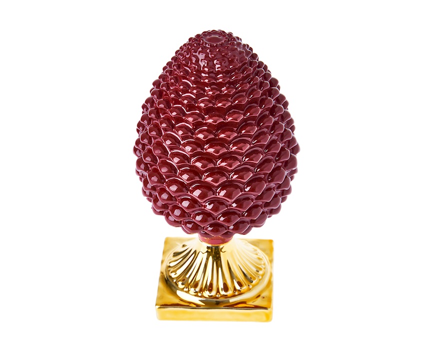 Pine Cone rubin red and gold Selezione Zanolli