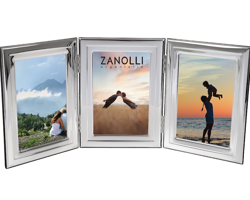 Cornice tripla Sky argento bilaminato Selezione Zanolli