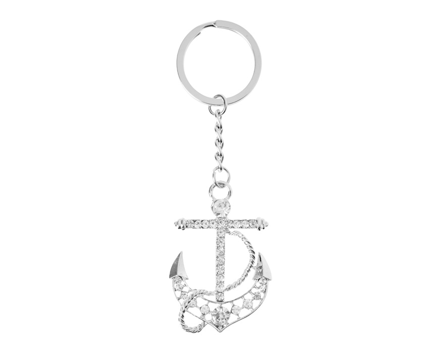 Keyring Anchor with crystals Selezione Zanolli