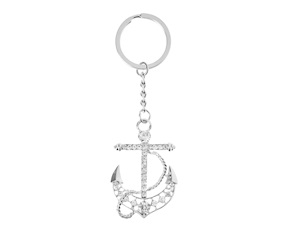 Portachiavi Ancora con cristalli Selezione Zanolli