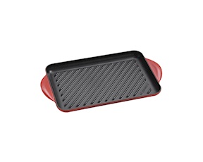 Grill rettangolare Extralarge ghisa ciliegia Le Creuset