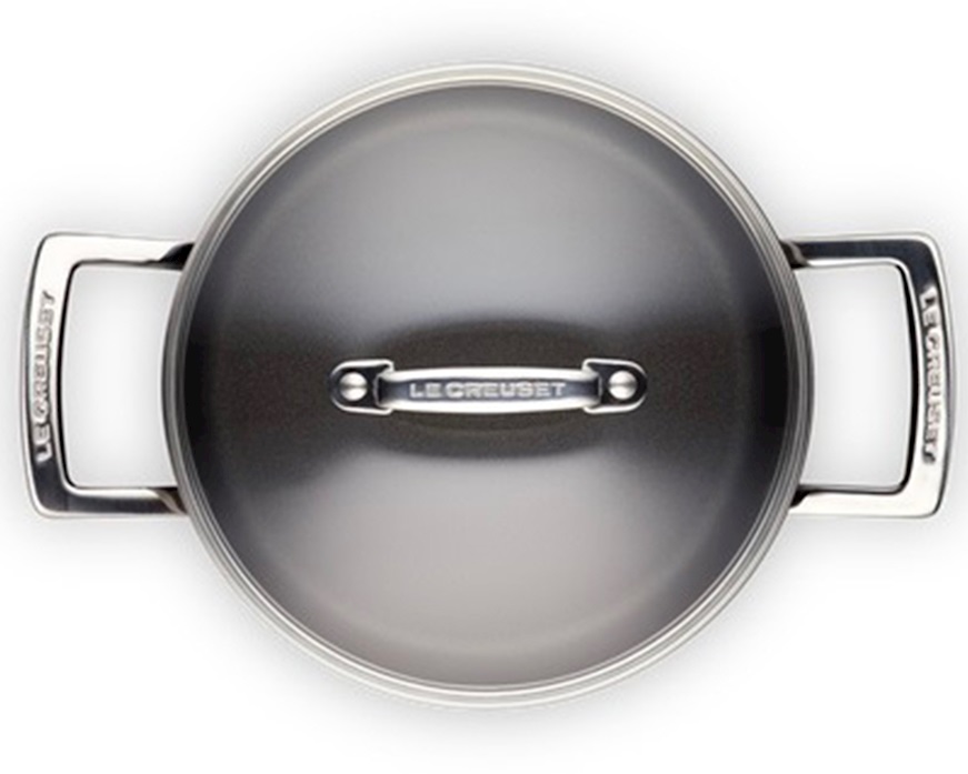 Pentola in alluminio antiaderente nero con coperchio Le Creuset