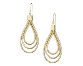 Orecchini pendenti in lurex dorato Sovrani