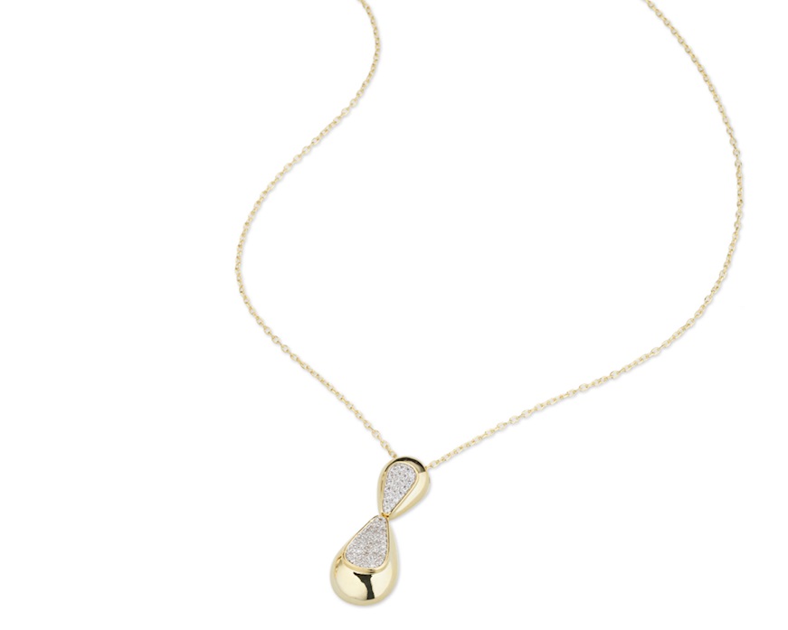 Collana ottone finitura oro con cubic zirconia Sovrani