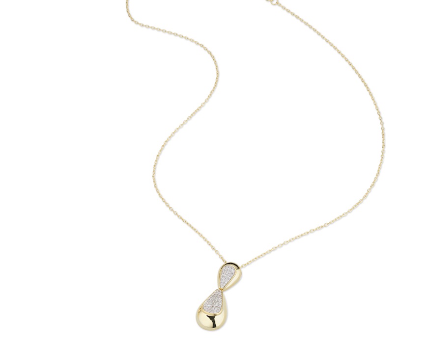 Collana ottone finitura oro con cubic zirconia Sovrani