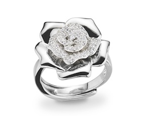 Anello aperto ottone con cubic zirconia Sovrani