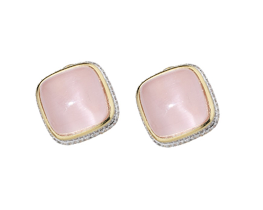 Orecchini ottone finitura oro con cubic zirconia Sovrani