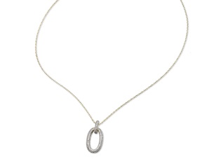 Collana ottone finitura oro con cubic zirconia Sovrani