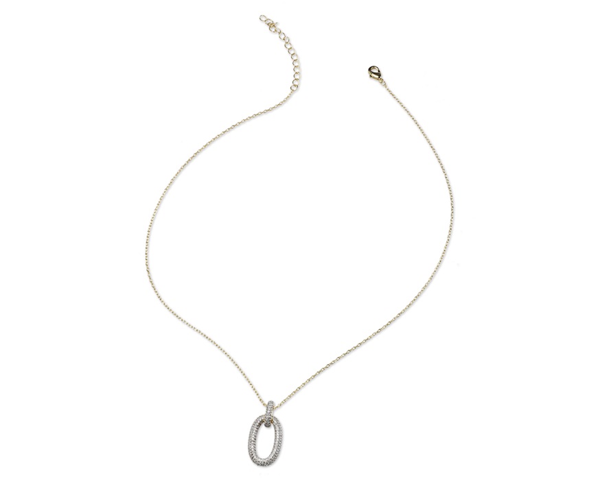 Collana ottone finitura oro con cubic zirconia Sovrani