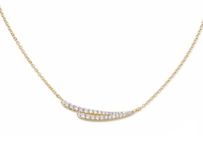 Collana argento dorato con cubic zirconia Sovrani