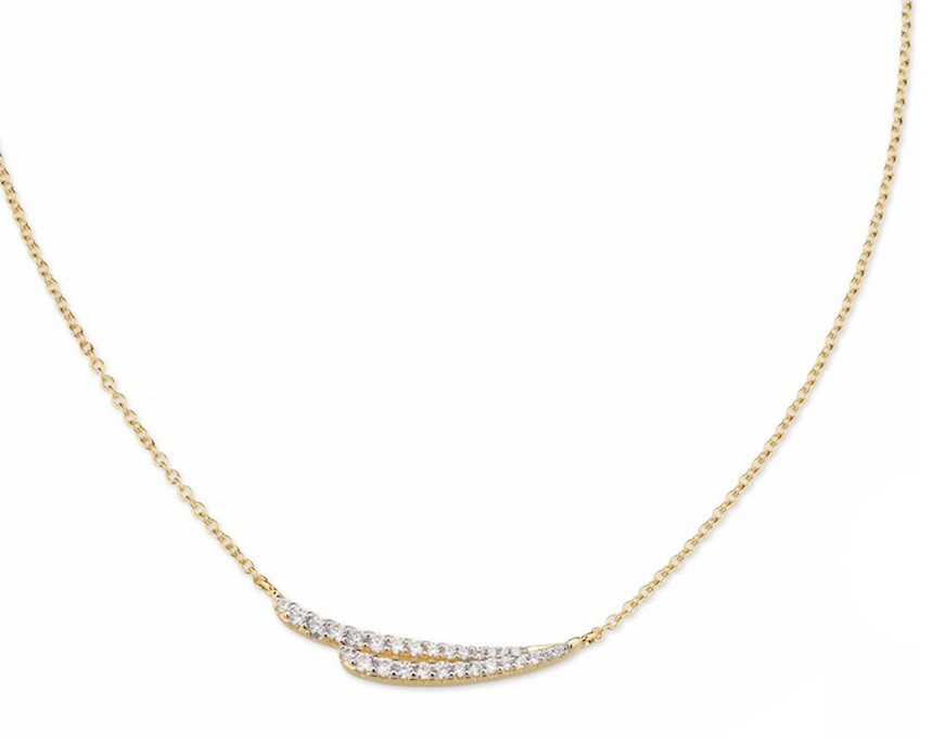 Collana argento dorato con cubic zirconia Sovrani