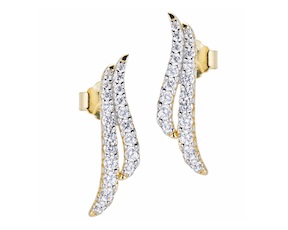 Orecchini argento dorato con cubic zirconia Sovrani