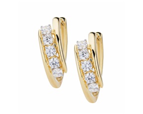 Orecchini argento dorato con cubic zirconia Sovrani