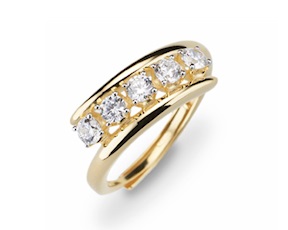 Anello argento dorato con cubic zirconia Sovrani