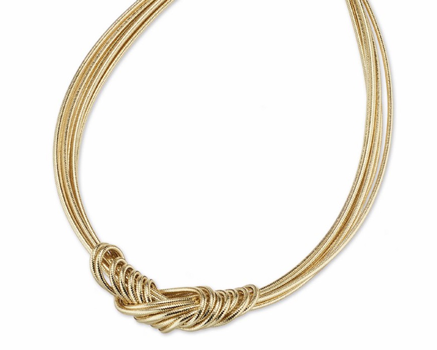 Collana Nodo in lurex dorato Sovrani