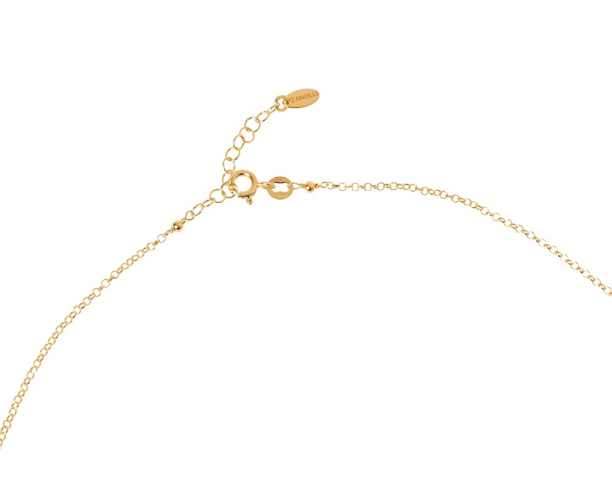 Collana argento dorato con agata e giada rosa/verde Selezione Zanolli