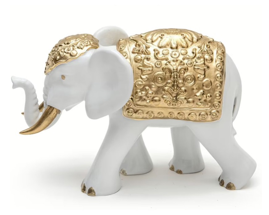 Elephant white and gold Selezione Zanolli