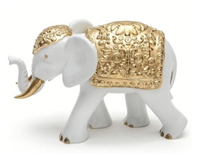 Elephant white and gold Selezione Zanolli