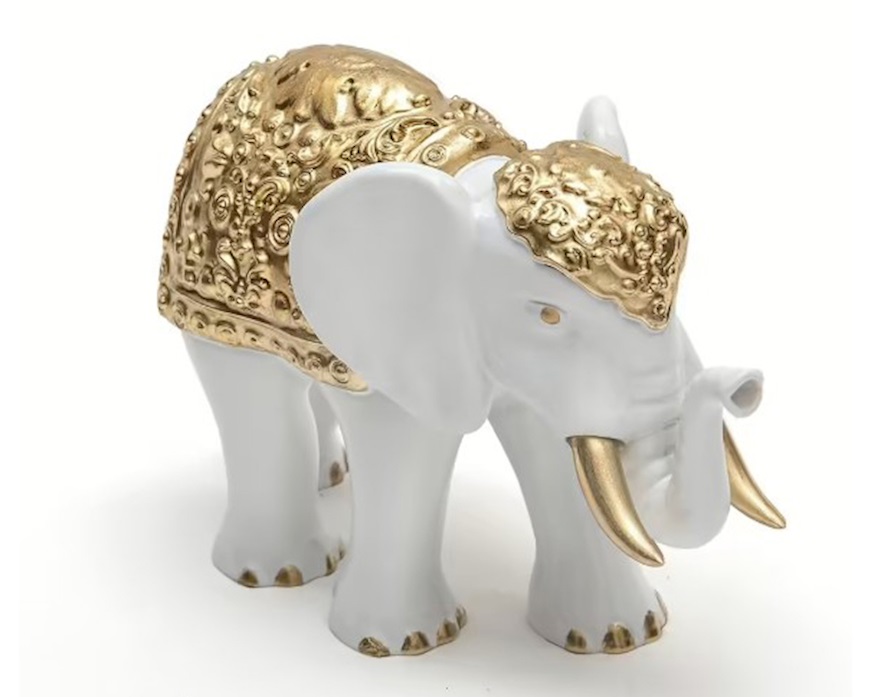 Elephant white and gold Selezione Zanolli