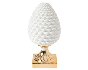 Pine cone white and gold Selezione Zanolli
