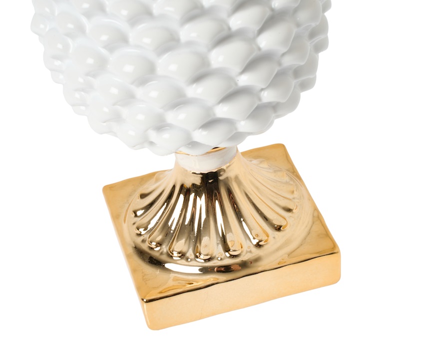 Pine cone white and gold Selezione Zanolli